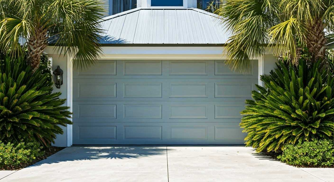 Stylish garage door in Destin neighborhood